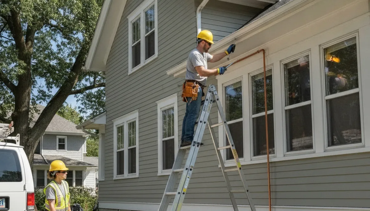 Madison, WI plumbing repair technician servicing pipes for residential and commercial plumbing needs