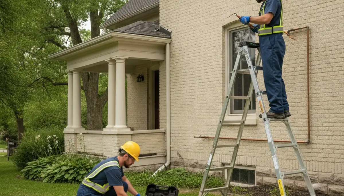 Plumber repairing kitchen sink in Madison, WI for plumbing repair service