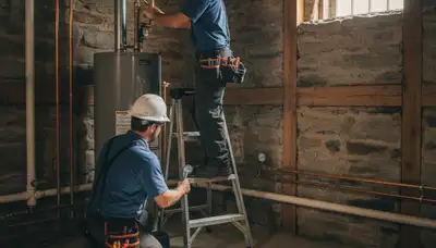 Madison, WI plumber repairing a residential pipe for plumbing service call