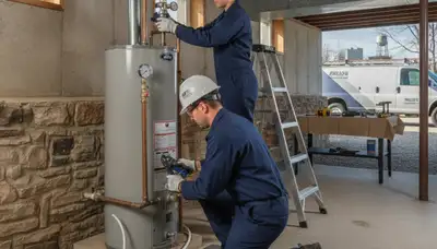 Madison, WI plumber repairing a leak for residential plumbing service