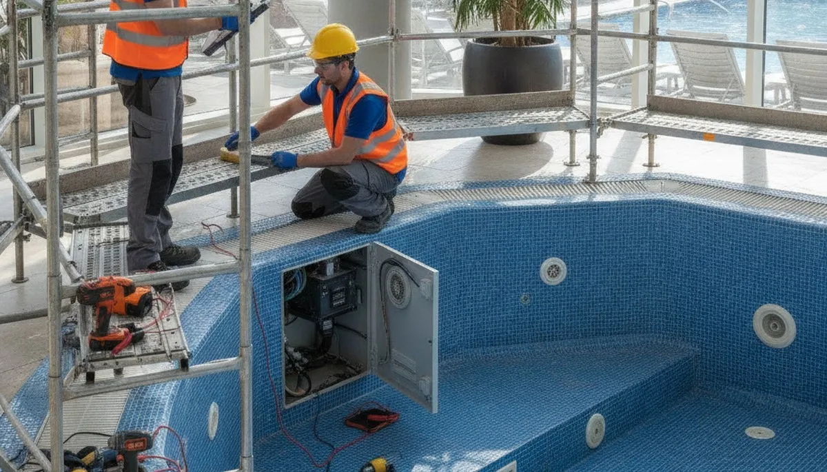 Madison, WI plumbers repairing a spa for homeowners with fast, reliable service