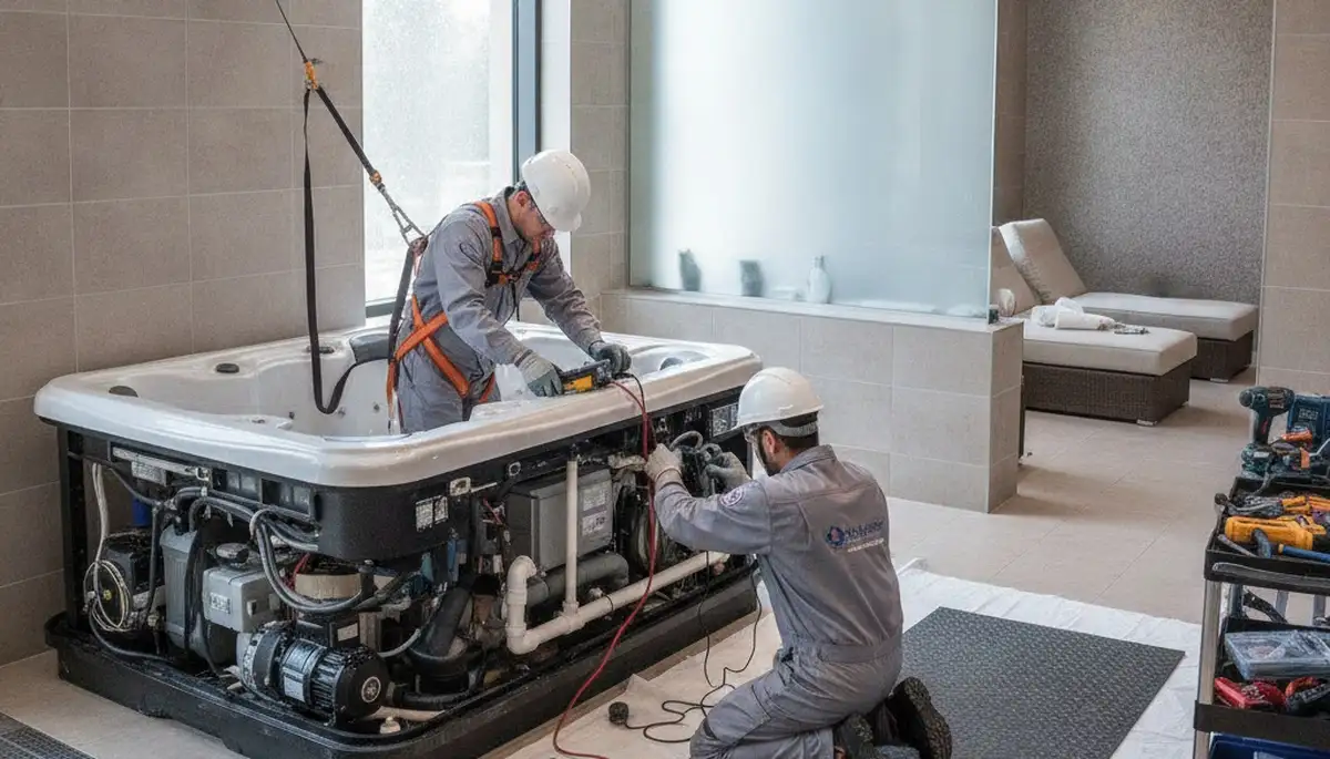 Madison, WI plumber repairs spa jet and heating issues for residential service calls